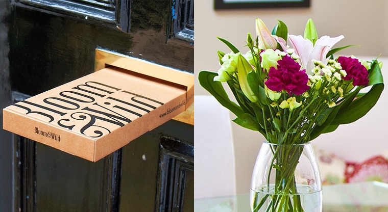 flowers delivery through a letterbox